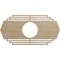 Ekena Millwork Chrysler Wood Fretwork Pierced Ceiling Medallion, Birch, 20"W x 10"H x 5 1/4"ID x 1/4"T CMWP20X10X0250CSBI - alternate 1